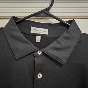Peter Millar Summer Comfort Polo Shirt XL – Black | Luxury Golf Performance